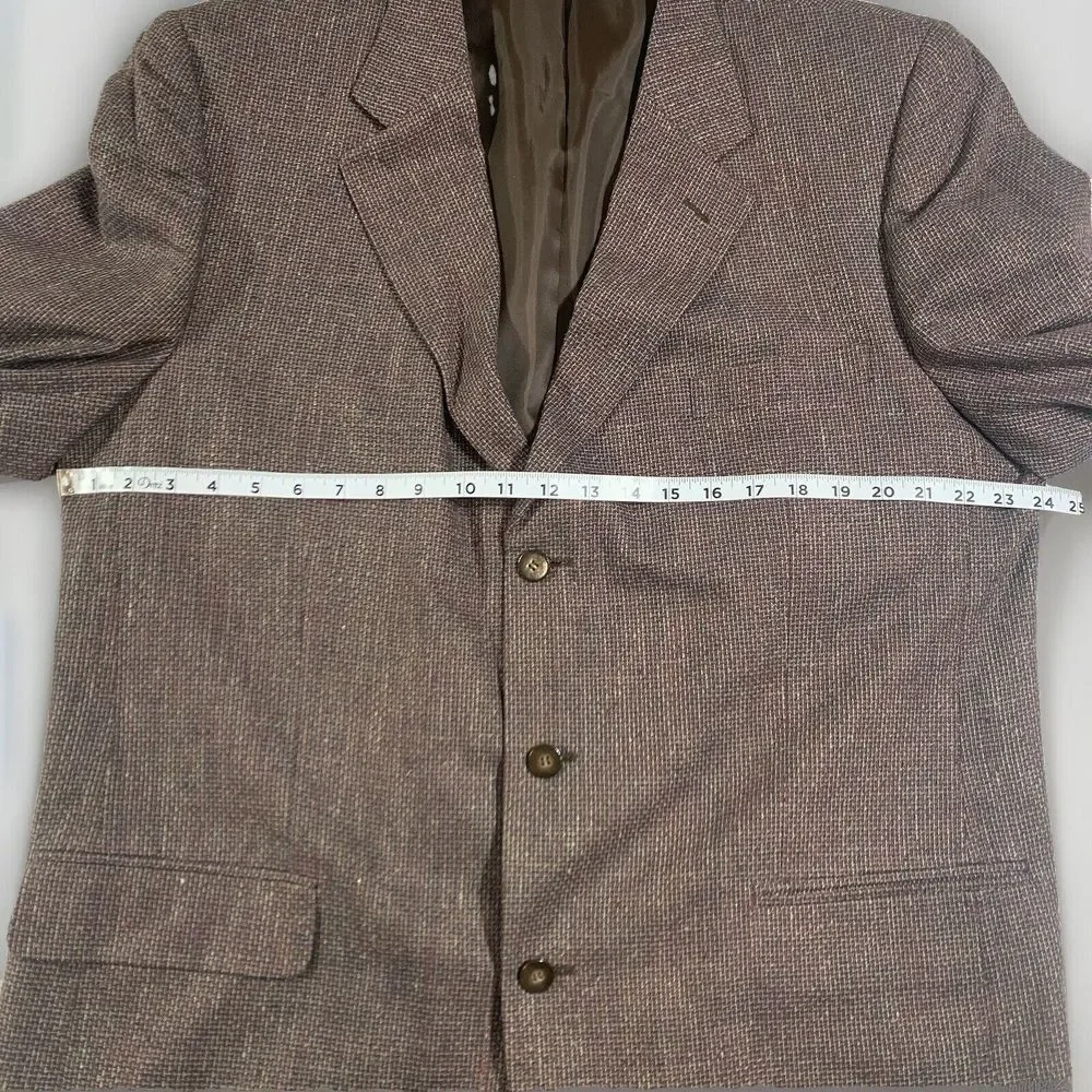 Versini Sport Coat Blazer Mens 46XL‎ Multicolor Check 100 % Silk Ventless Jacket